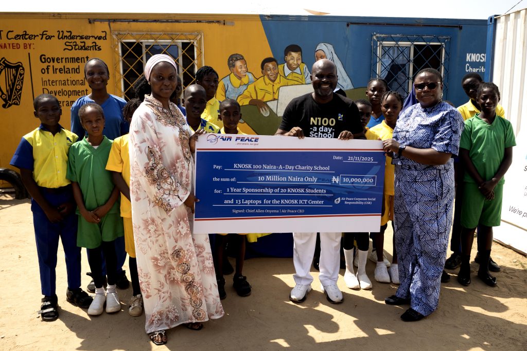 Air Peace Champions Educational Equality With Landmark Support to KNOSK 100-Naira-A-Day School